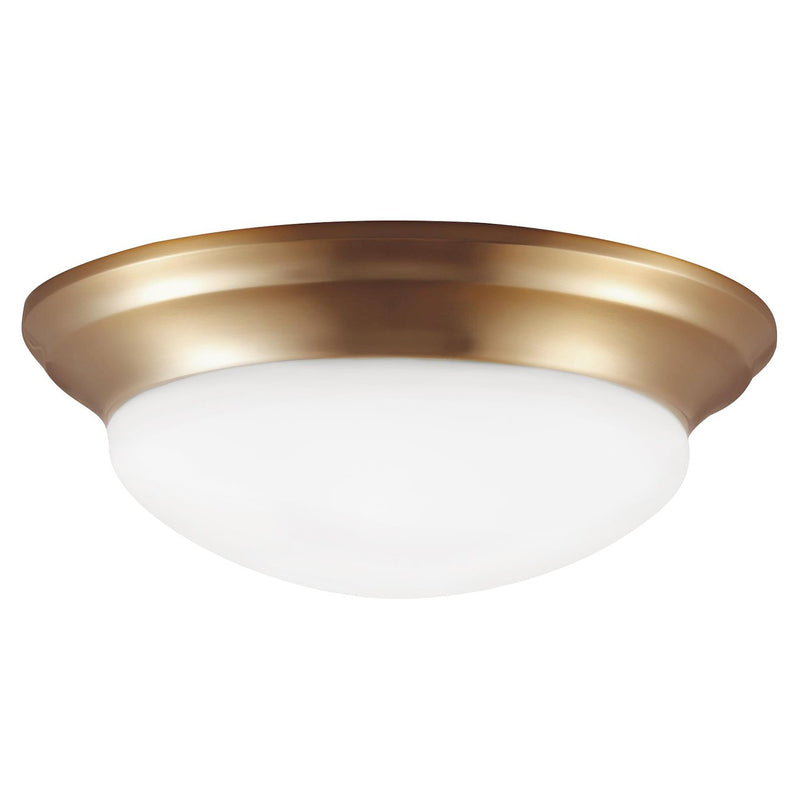 Generation Lighting - 75436-848 - Three Light Flush Mount - Nash - Satin Brass