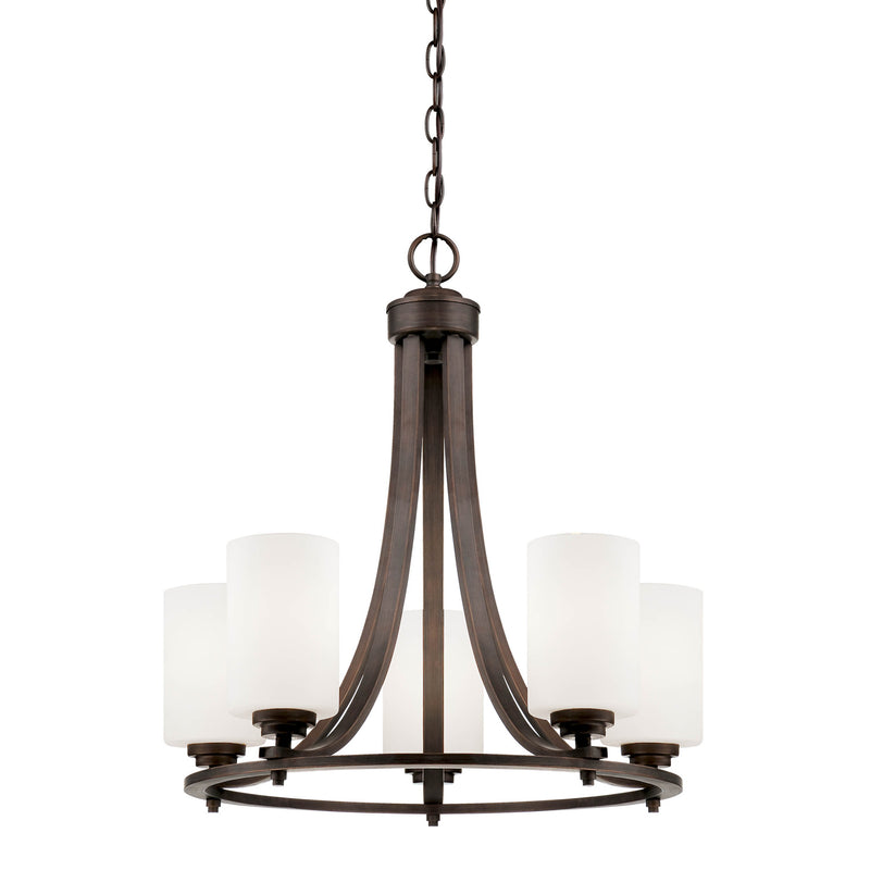 Millennium - 7255-RBZ - Five Light Chandelier - Bristo - Rubbed Bronze