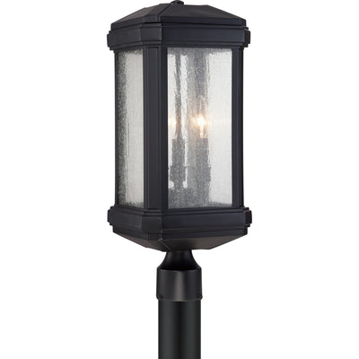 Quoizel - TML9008K - Three Light Outdoor Post Lantern - Trumbull - Mystic Black
