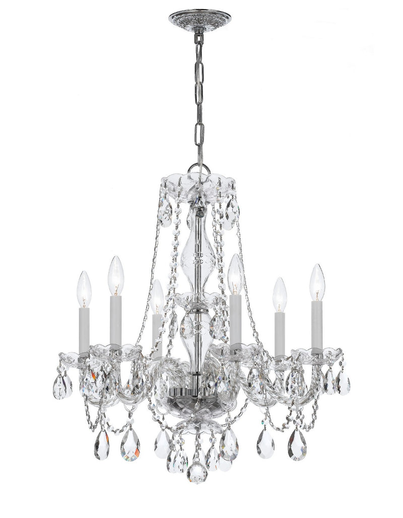 Crystorama - 5086-CH-CL-S - Six Light Chandelier - Traditional Crystal - Polished Chrome