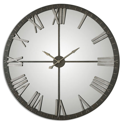 Uttermost - 06419 - Wall Clock - Amelie - Rustic Bronze w/Silver Highlights