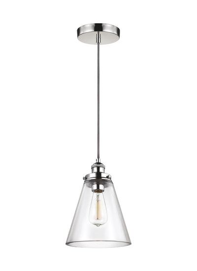 Visual Comfort Studio - P1347PN - One Light Pendant - Baskin - Polished Nickel