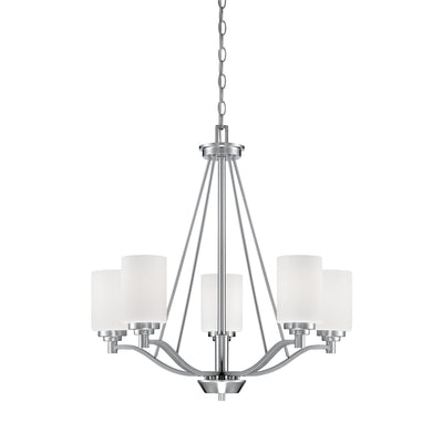 Millennium - 3155-SN - Five Light Chandelier - Durham - Satin Nickel