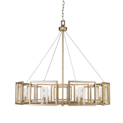 Golden - 6068-8 WG - Eight Light Chandelier - Marco WG - White Gold