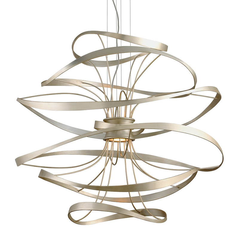 Corbett Lighting - 213-44-SL/SS - LED Chandelier - Calligraphy - Silver Leaf