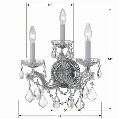 Maria Theresa Triple Cup Wall Sconce