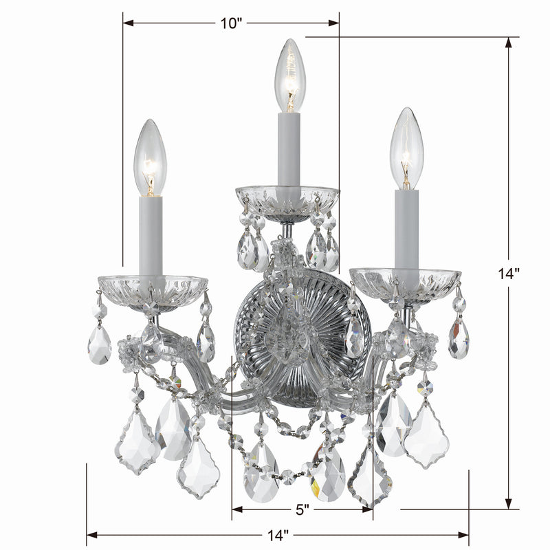 Maria Theresa Triple Cup Wall Sconce