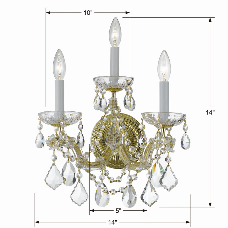 Maria Theresa Triple Cup Wall Sconce