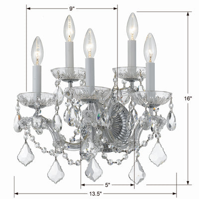 Maria Theresa Five Cup Wall Sconce
