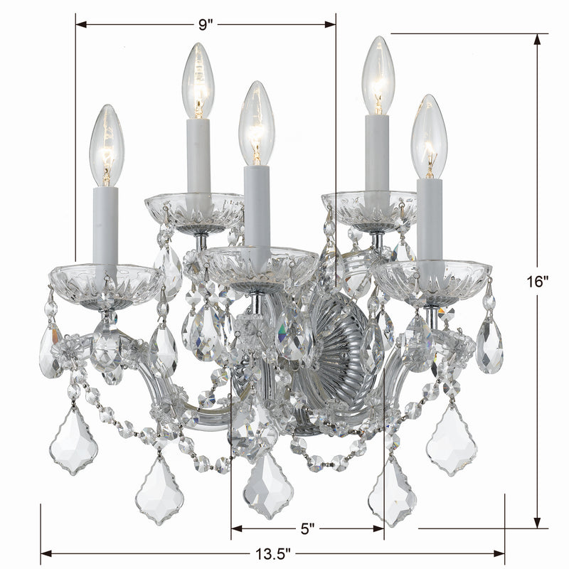 Maria Theresa Five Cup Wall Sconce