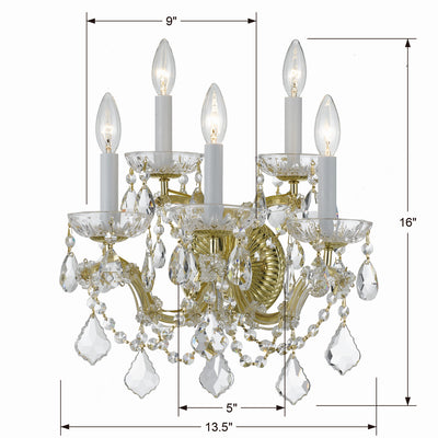 Maria Theresa Five Cup Wall Sconce