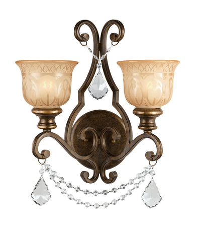 Crystorama - 7502-BU-CL-MWP - Two Light Wall Mount - Norwalk - Bronze Umber