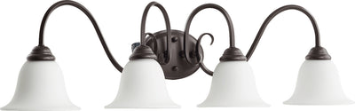 Quorum - 5110-4-186 - Four Light Vanity - Spencer - Oiled Bronze w/ Satin Opal