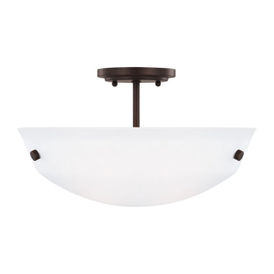 Generation Lighting - 7715202-710 - Two Light Semi-Flush Convertible Pendant - Kerrville - Bronze