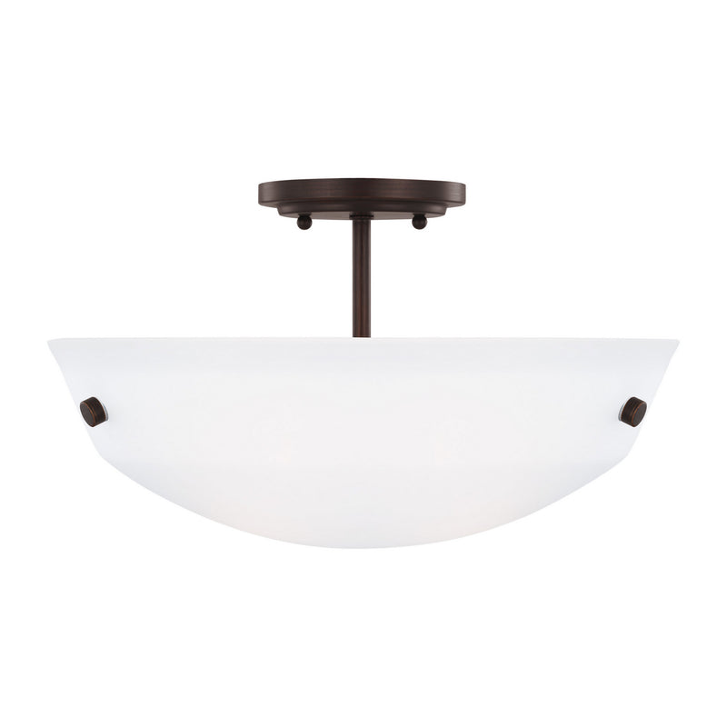 Generation Lighting - 7715202-710 - Two Light Semi-Flush Convertible Pendant - Kerrville - Bronze