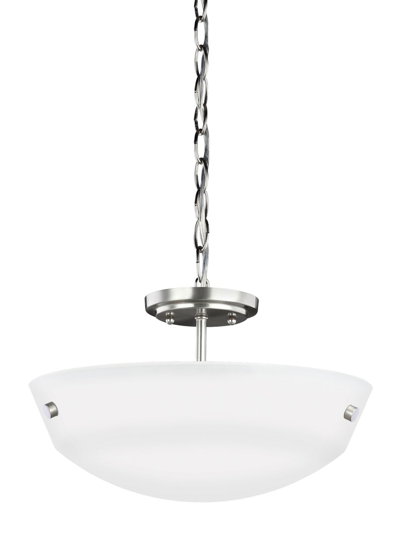 Generation Lighting - 7715202-962 - Two Light Semi-Flush Convertible Pendant - Kerrville - Brushed Nickel