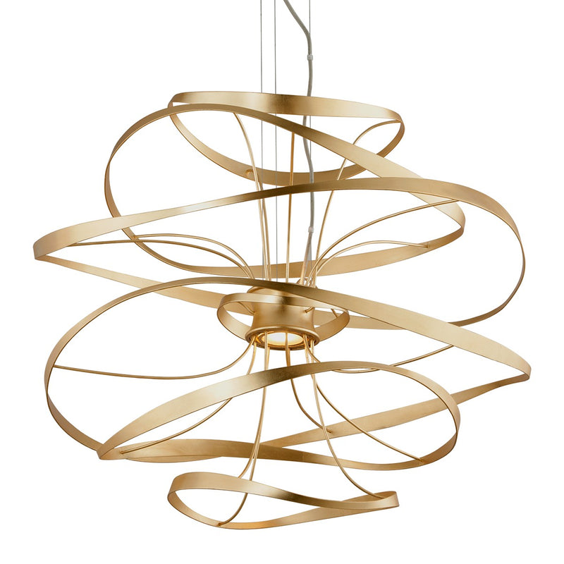 Corbett Lighting - 216-43-GL/SS - LED Pendant - Calligraphy - Gold Leaf W Polished Stainless