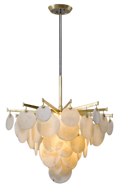 Corbett Lighting - 228-42-GL/SS - One Light Chandelier - Serenity - Gold Leaf W Polished Stainless