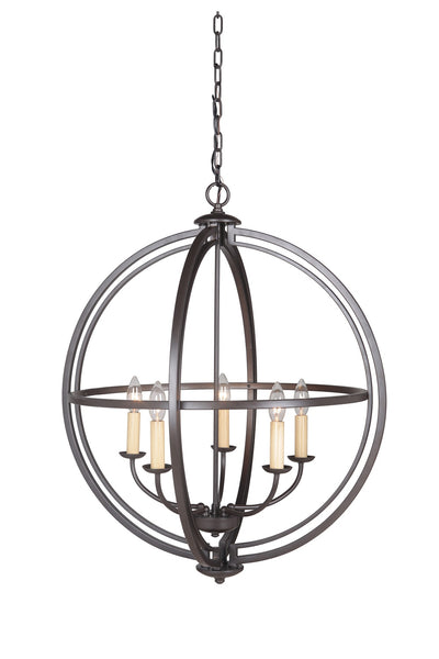Craftmade - 40135-ESP - Five Light Foyer Pendant - Berkeley - Espresso