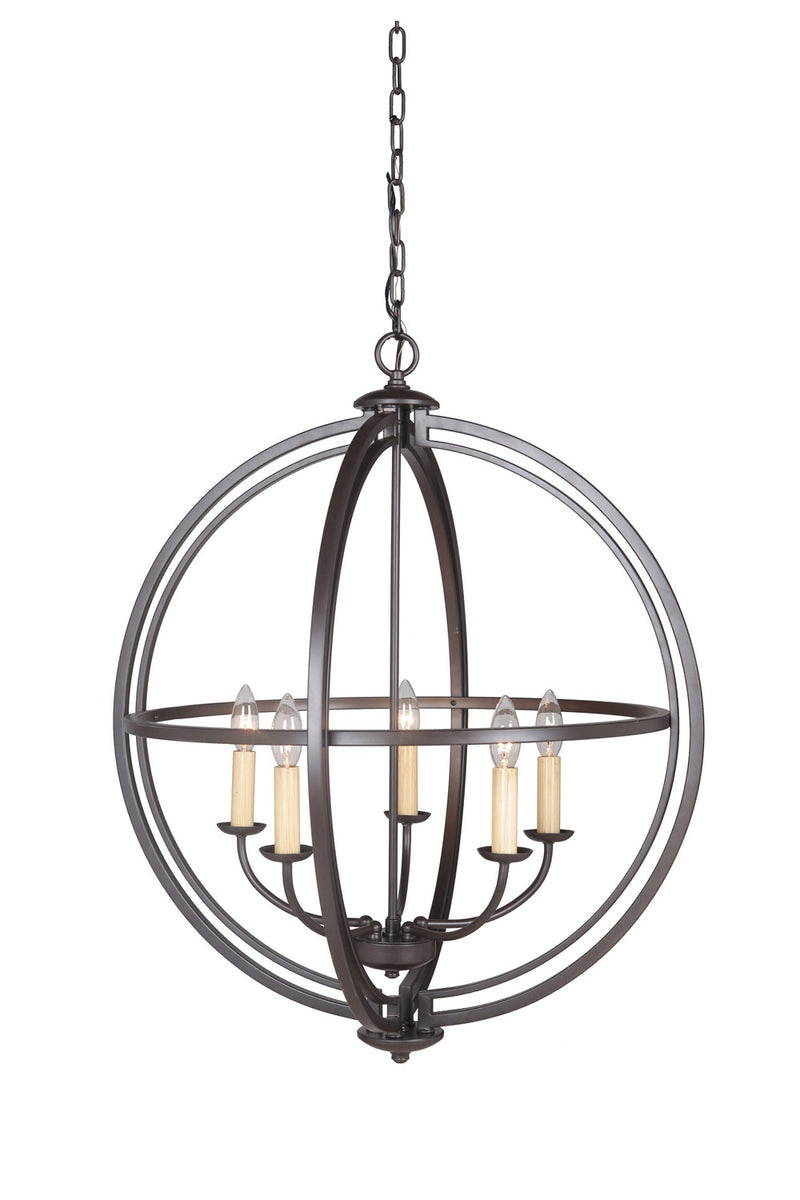 Craftmade - 40135-ESP - Five Light Foyer Pendant - Berkeley - Espresso
