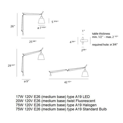 Tolomeo Table Lamp With Shade