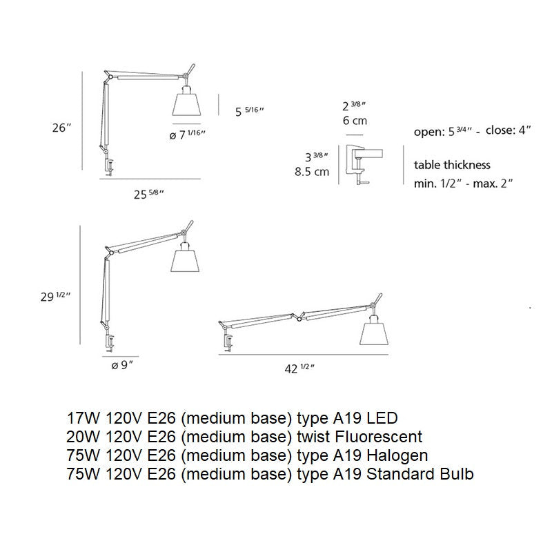 Tolomeo Table Lamp With Shade