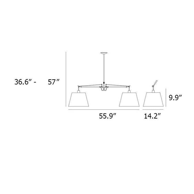 Tolomeo Double Shade Suspension