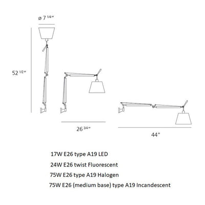 Tolomeo Wall with Shade