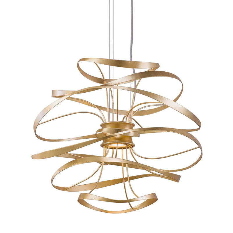 Corbett Lighting - 216-41-GL/SS - LED Pendant - Calligraphy - Gold Leaf W Polished Stainless