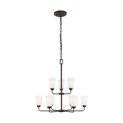 Generation Lighting - 3115209EN3-710 - Nine Light Chandelier - Kerrville - Bronze