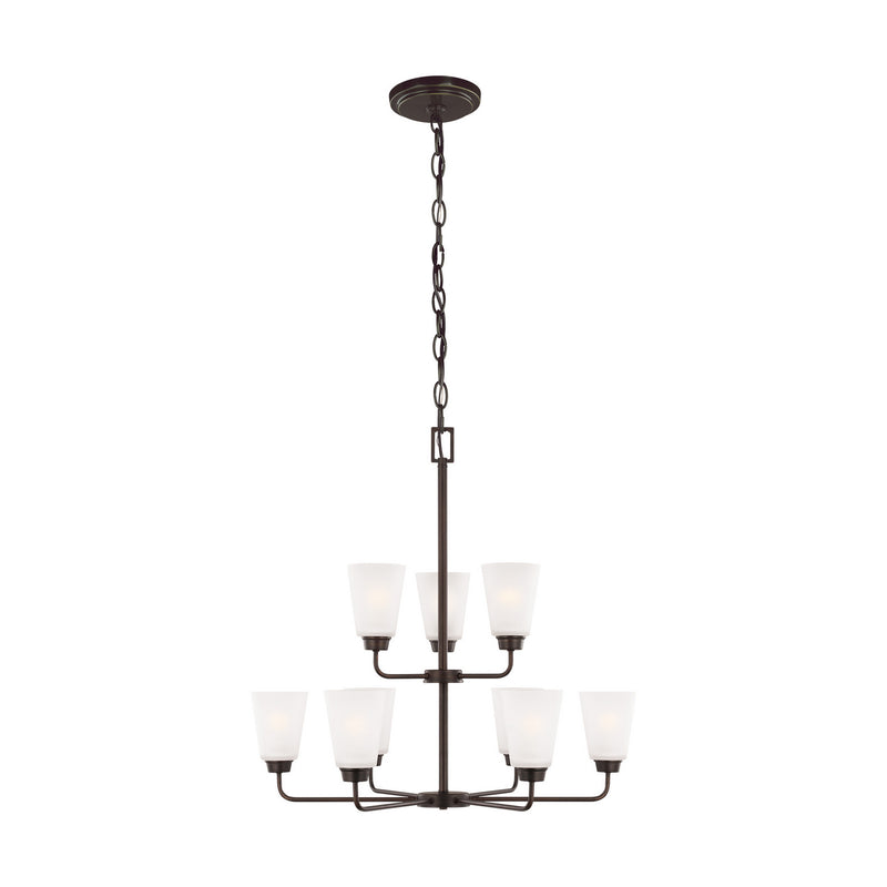 Generation Lighting - 3115209EN3-710 - Nine Light Chandelier - Kerrville - Bronze