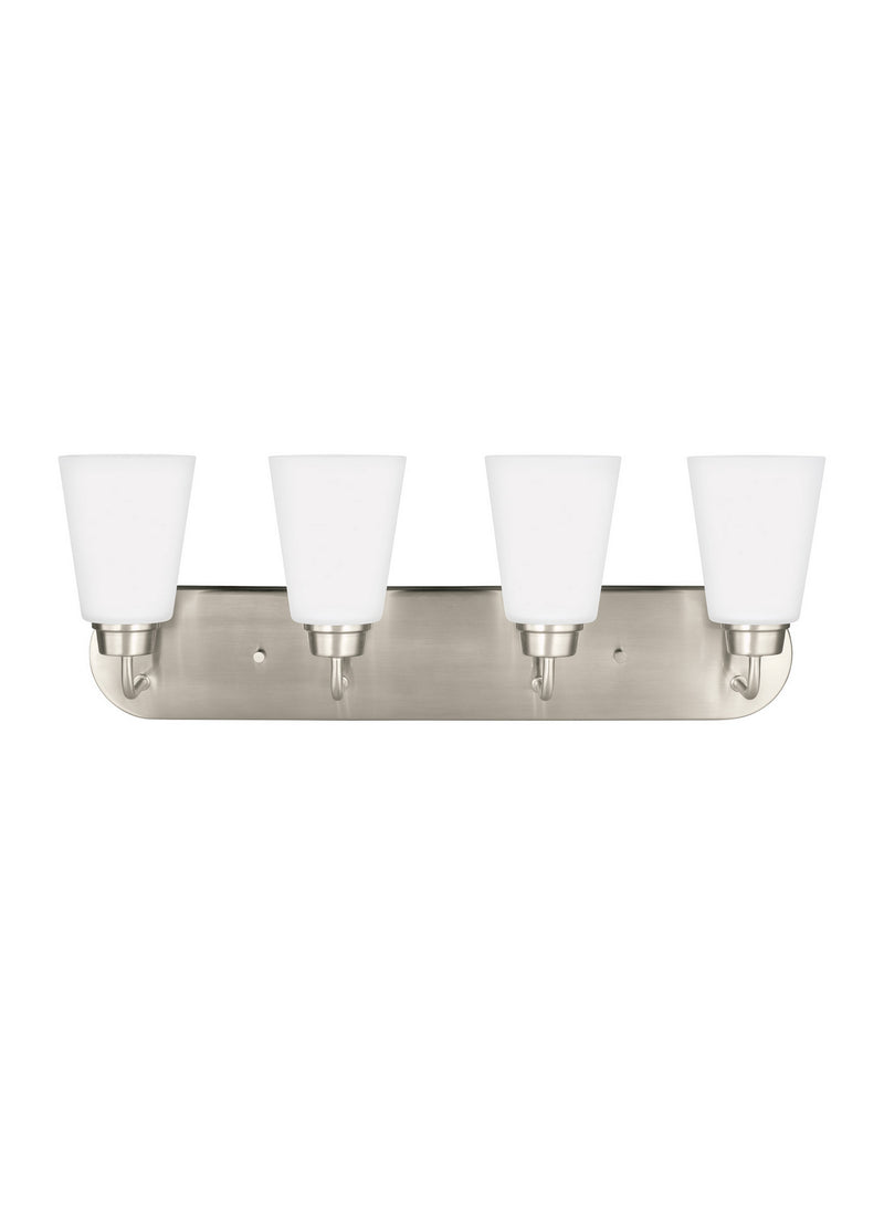 Generation Lighting - 4415204EN3-962 - Four Light Wall / Bath - Kerrville - Brushed Nickel