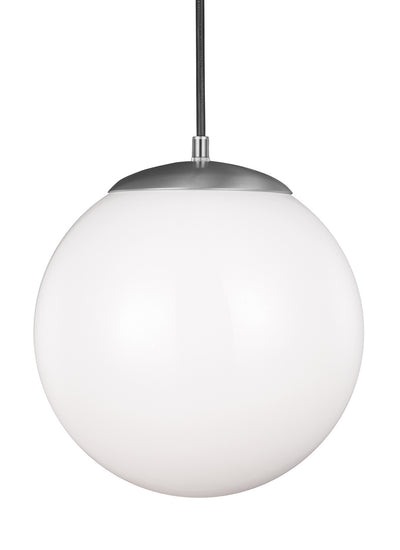 Visual Comfort Studio - 6022-04 - One Light Pendant - Leo - Hanging Globe - Satin Aluminum