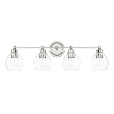 Capital Lighting - 121141PN-426 - Four Light Vanity - Mid Century - Polished Nickel