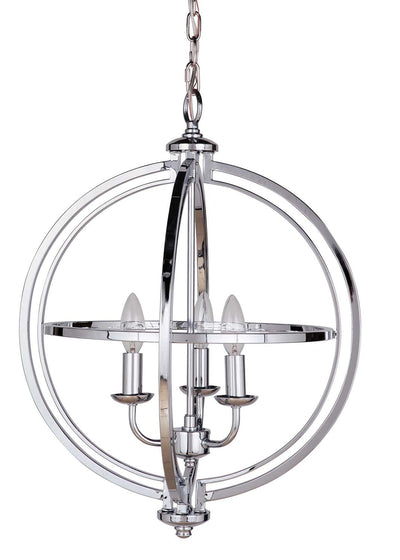 Craftmade - 40133-CH - Three Light Foyer Pendant - Berkeley - Chrome