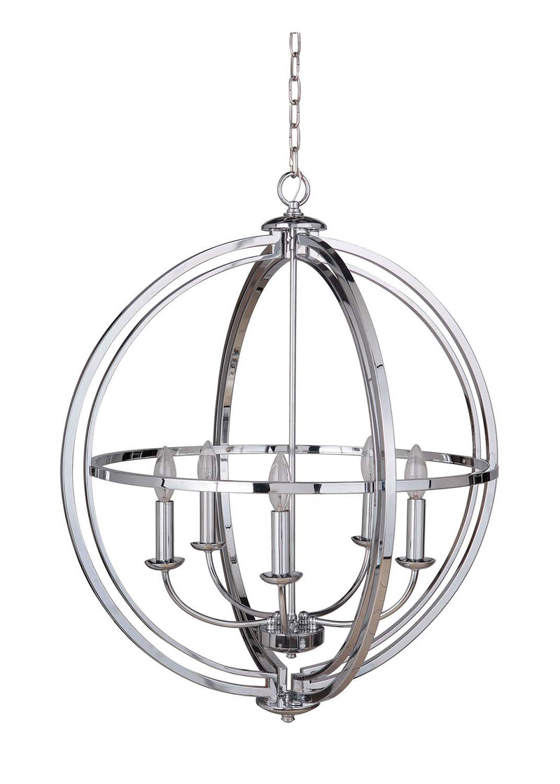Craftmade - 40135-CH - Five Light Foyer Pendant - Berkeley - Chrome