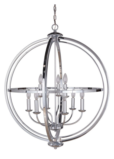 Craftmade - 40139-CH - Nine Light Foyer Pendant - Berkeley - Chrome
