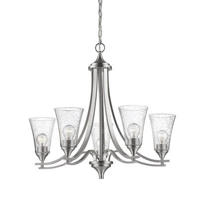 Millennium - 1465-SN - Five Light Chandelier - Natalie - Satin Nickel
