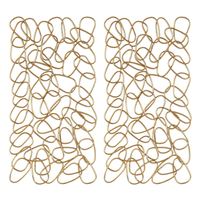 Uttermost - 04124 - Wall Art - In The Loop - Gold Silver Leaf