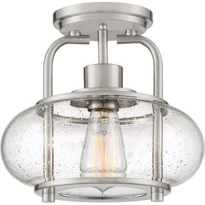 Quoizel - TRG1710BN - One Light Semi Flush Mount - Trilogy - Brushed Nickel