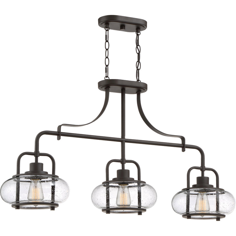 Quoizel - TRG338OZ - Three Light Island Chandelier - Trilogy - Old Bronze