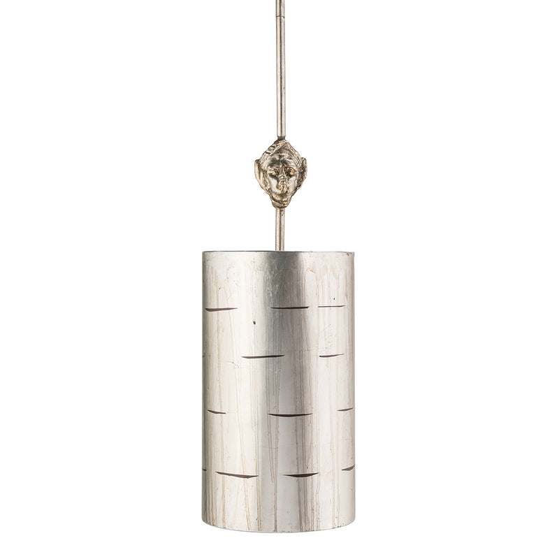 Lucas + McKearn - PD1051 - One Light Mini Pendant - Fragment - Silver Leaf and Glaze
