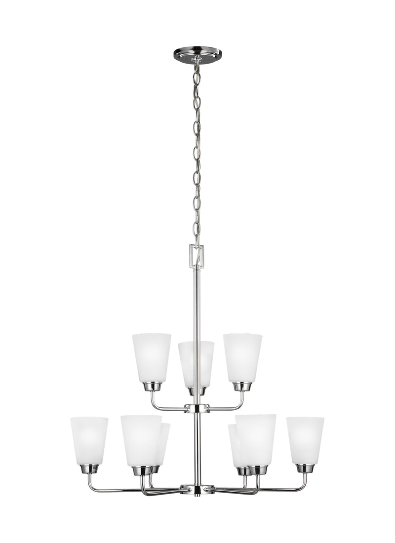 Generation Lighting - 3115209-05 - Nine Light Chandelier - Kerrville - Chrome