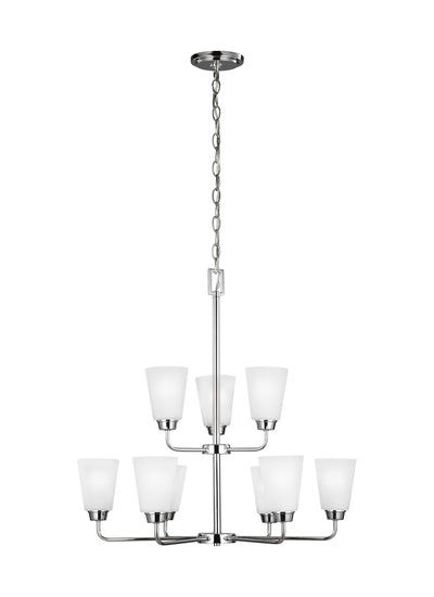 Generation Lighting - 3115209EN3-05 - Nine Light Chandelier - Kerrville - Chrome