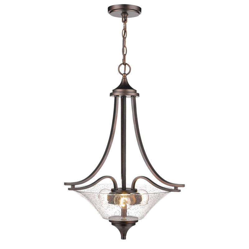 Millennium - 1473-RBZ - Three Light Pendant - Natalie - Rubbed Bronze