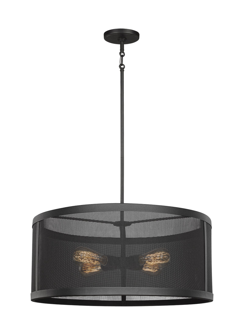 Visual Comfort Studio - 6528504-12 - Four Light Pendant - Gereon - Black