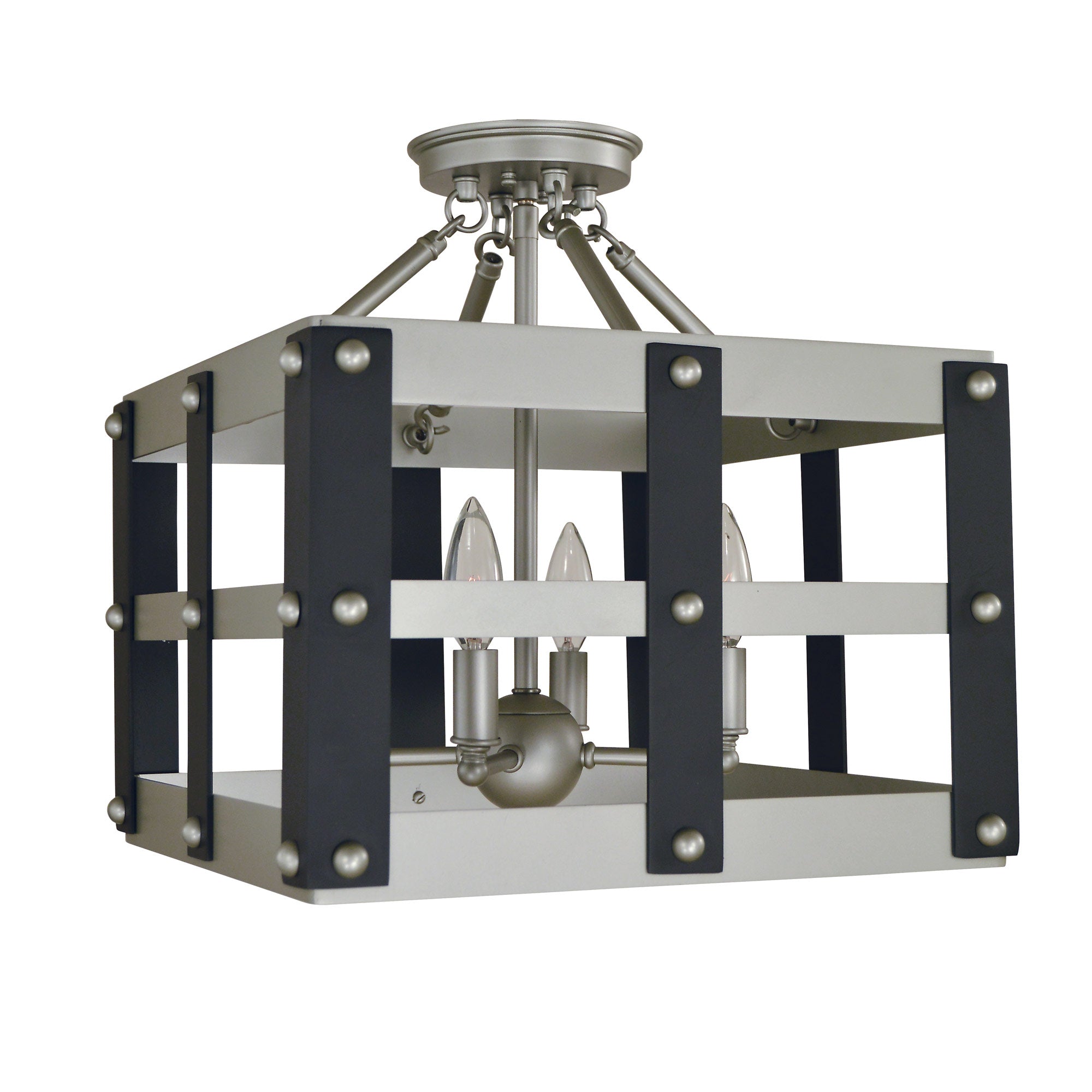 Metro Artisan Semi Flush Ceiling Light - 5342 SP/MBLACK by Framburg ...