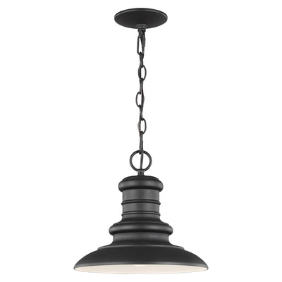 Generation Lighting - OL8904TXB - One Light Outdoor Pendant - Redding Station - Textured Black