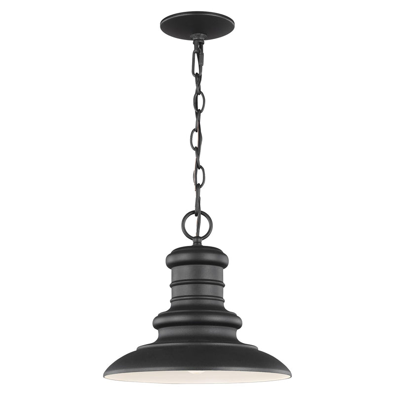 Generation Lighting - OL8904TXB - One Light Outdoor Pendant - Redding Station - Textured Black