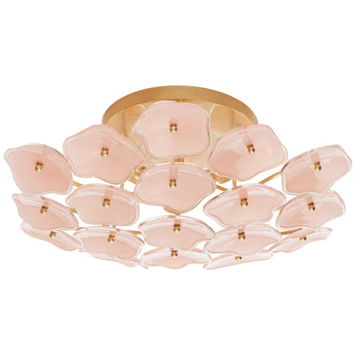 Visual Comfort Signature - KS 4065SB-BLS - Three Light Flush Mount - Leighton - Soft Brass